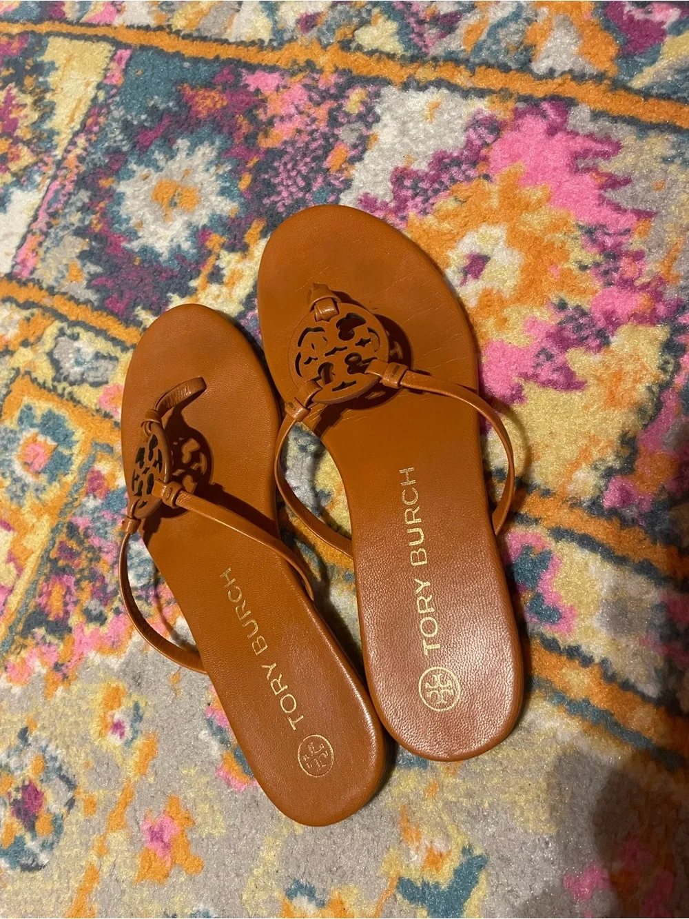 Tory Burch Flip Flops in Cognac